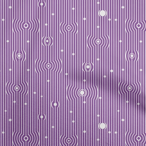 oneOone Cotton Poplin Purple Fabric Stripes Sewing Material Print Fabric By The Yard 56 Inch Wide