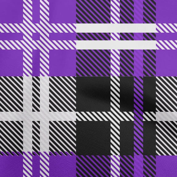 oneOone Cotton Poplin Purple Fabric Tartan Fabric For Sewing Printed Craft Fabric By The Yard 42 Inch Wide-7585