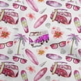 thumbnail image 1 of oneOone Cotton Poplin Purple Fabric Tropical Hawaii Sewing Material Print Fabric By The Yard 56 Inch Wide, 1 of 4