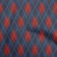 thumbnail image 1 of oneOone Cotton Poplin Red Fabric Argyle Sewing Craft Projects Fabric Prints By Yard 42 Inch Wide, 1 of 1