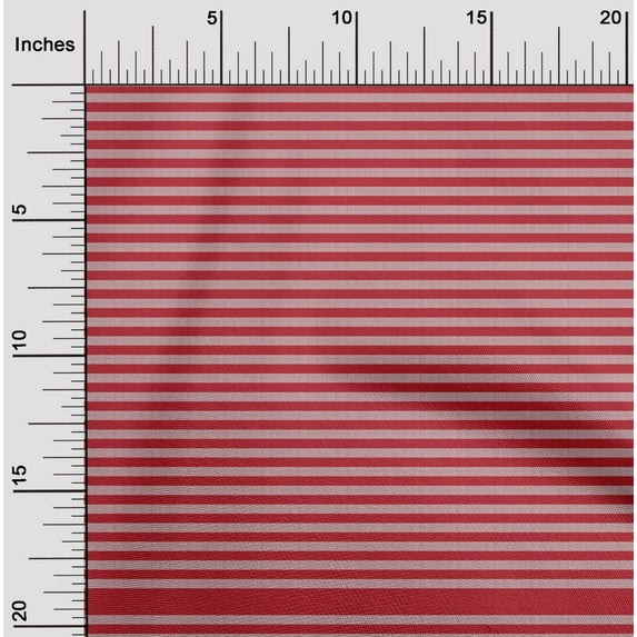 oneOone Cotton Poplin Red Fabric Stripes Fabric For Sewing Printed Craft Fabric By The Yard 56 Inch Wide