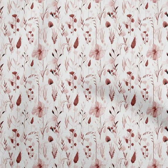 oneOone Cotton Poplin Red Fabric Watercolor Floral Sewing Craft Projects Fabric Prints By Yard 42 Inch Wide-aC