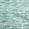 thumbnail image 1 of oneOone Cotton Poplin Sea Green Fabric Asian Japanese Wave Sewing Fabric By The Yard Printed Diy Clothing Sewing Supplies 42 Inch Wide, 1 of 4