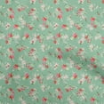 thumbnail image 1 of oneOone Cotton Poplin Sea Green Fabric Floral Sewing Craft Projects Fabric Prints By Yard 56 Inch Wide, 1 of 4