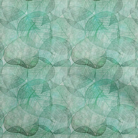 oneOone Cotton Poplin Sea Green Fabric Texture Leaf Diy Clothing Quilting Fabric Print Fabric By Yard 56 Inch Wide