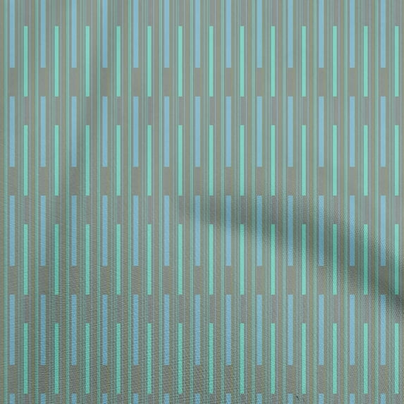 oneOone Cotton Poplin Sky Blue Fabric Stripes Fabric For Sewing Printed Craft Fabric By The Yard 42 Inch Wide-XS