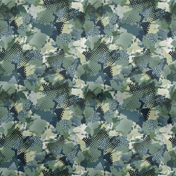 oneOone Cotton Poplin Teal Blue Fabric Abstracts Craft Projects Decor Fabric Printed By The Yard 42 Inch Wide