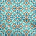 thumbnail image 1 of oneOone Cotton Poplin Teal Green Fabric Block Craft Projects Decor Fabric Printed By The Yard 56 Inch Wide-VQ, 1 of 1