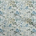 thumbnail image 1 of oneOone Cotton Poplin Twill Aquamarine Fabric Florals Dress Material Fabric Print Fabric By The Yard 56 Inch Wide, 1 of 4
