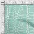 thumbnail image 1 of oneOone Cotton Poplin Twill Aquamarine Fabric Snake Animal Skin Sewing Material Print Fabric By The Yard 56 Inch Wide, 1 of 4