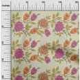 thumbnail image 1 of oneOone Cotton Poplin Twill Beige Fabric Leaves & Flowers Floral Craft Projects Decor Fabric Printed By The Yard 56 Inch Wide, 1 of 4
