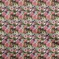 thumbnail image 1 of oneOone Cotton Poplin Twill Black Fabric Florals Fabric For Sewing Printed Craft Fabric By The Yard 56 Inch Wide, 1 of 4