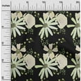 thumbnail image 1 of oneOone Cotton Poplin Twill Black Fabric Flower & Leaves Watercolor Sewing Material Print Fabric By The Yard 56 Inch Wide, 1 of 4
