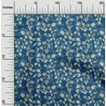 thumbnail image 1 of oneOone Cotton Poplin Twill Blue Fabric Leaves Watercolor Dress Material Fabric Print Fabric By The Yard 56 Inch Wide, 1 of 2