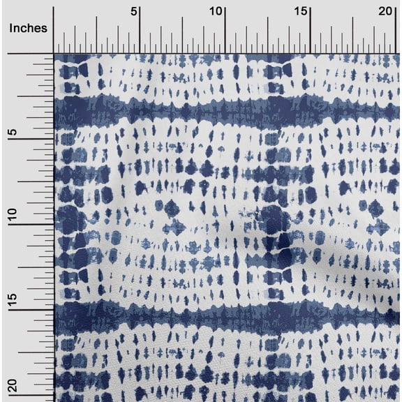 oneOone Cotton Poplin Twill Blue Fabric Tie & Dye Shibori Diy Clothing Quilting Fabric Print Fabric By Yard 56 Inch Wide