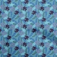 thumbnail image 1 of oneOone Cotton Poplin Twill Blue Fabric Tropical Leaf Fabric For Sewing Printed Craft Fabric By The Yard 56 Inch Wide, 1 of 5