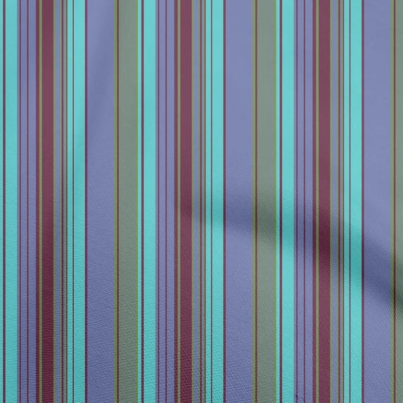 oneOone Cotton Poplin Twill Bluish Violet Fabric Stripes Quilting Supplies Print Sewing Fabric By The Yard 56 Inch Wide-5Z