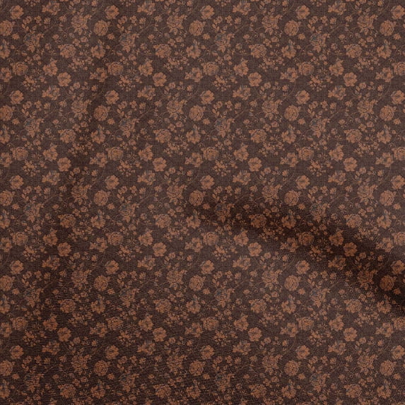 oneOone Cotton Poplin Twill Brown Fabric Batik Craft Projects Decor Fabric Printed By The Yard 56 Inch Wide