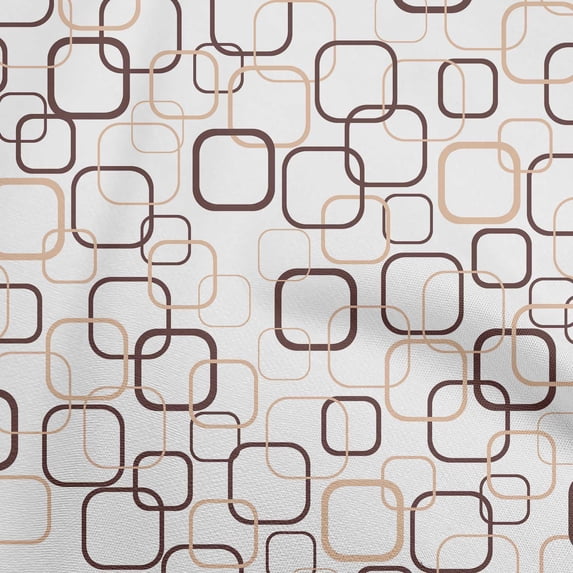 oneOone Cotton Poplin Twill Brown2 Fabric Geometric Sewing Material Print Fabric By The Yard 56 Inch Wide