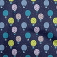 thumbnail image 1 of oneOone Cotton Poplin Twill Dark Blue Fabric Hot Air Balloon,Clouds & Rocket Transport Sewing Material Print Fabric By The Yard 56 Inch Wide, 1 of 6