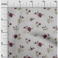 thumbnail image 1 of oneOone Cotton Poplin Twill Dark Magenta Fabric Stripe|Leaves & Floral Artistic Quilting Supplies Print Sewing Fabric By The Yard 56 Inch Wide, 1 of 4