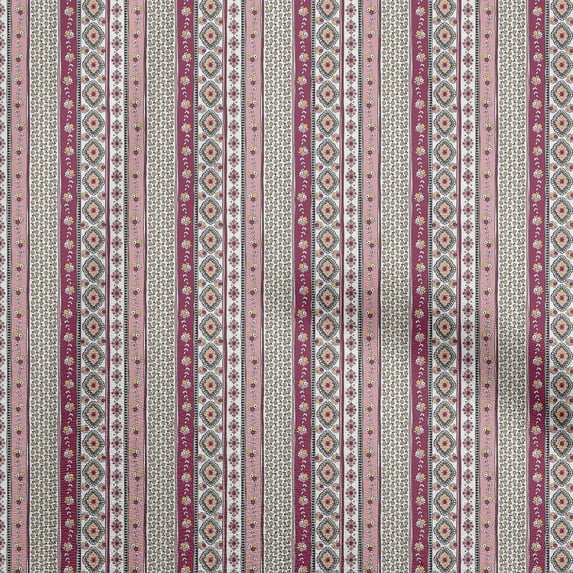 oneOone Cotton Poplin Twill Dark Magenta Fabric Words Of Wisdom For The Happy Couple Advice Card Floral Border Quilting Supplies Print Sewing Fabric By The Yard 56 Inch Wide