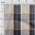 thumbnail image 1 of oneOone Cotton Poplin Twill Dark Navy Blue Fabric Madras Check Dress Material Fabric Print Fabric By The Yard 56 Inch Wide, 1 of 4