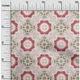 thumbnail image 1 of oneOone Cotton Poplin Twill Dark Peach Fabric Artistic Flower & Shapes Geometric Sewing Craft Projects Fabric Prints By Yard 56 Inch Wide, 1 of 4