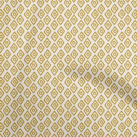 oneOone Cotton Poplin Twill Dark Yellow Fabric Block Sewing Material Print Fabric By The Yard 56 Inch Wide-CG