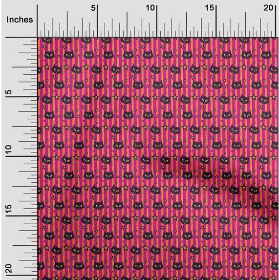 oneOone Cotton Poplin Twill Fuschia Pink Fabric Halloween Sewing Craft Projects Fabric Prints By Yard 56 Inch Wide