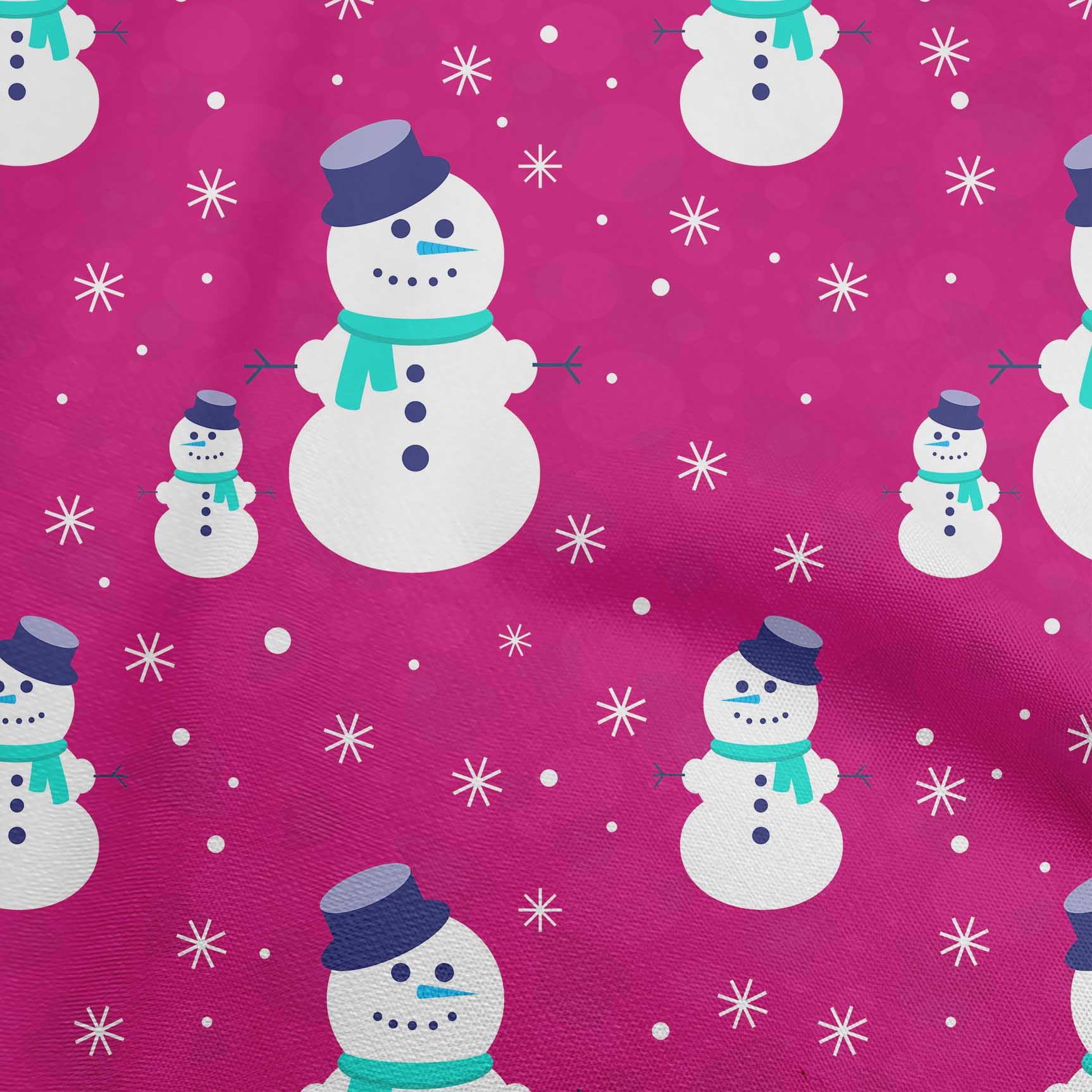 oneOone Cotton Poplin Twill Fuschia Pink Fabric Merry Christmas Sewing Fabric By The Yard Printed Diy Clothing Sewing Supplies 56 Inch Wide