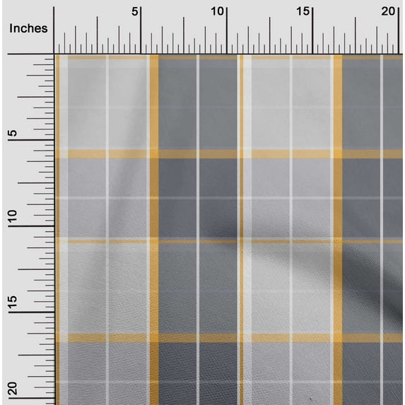 oneOone Cotton Poplin Twill Gray Fabric Madras Check Dress Material Fabric Print Fabric By The Yard 56 Inch Wide