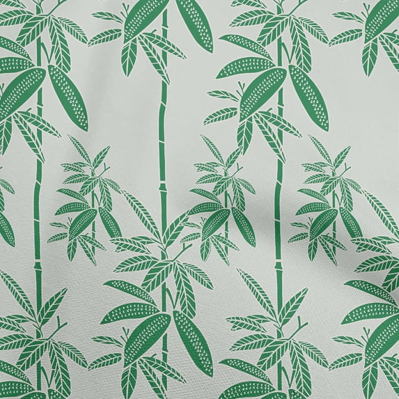 oneOone Cotton Poplin Twill Green Fabric Tropical Palm Tree Fabric For Sewing Printed Craft Fabric By The Yard 56 Inch Wide