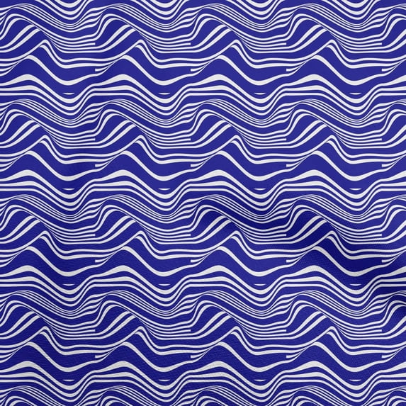 oneOone Cotton Poplin Twill Indigo Blue Fabric Abstract Stripe Craft Projects Decor Fabric Printed By The Yard 56 Inch Wide