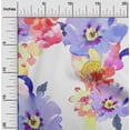 thumbnail image 1 of oneOone Cotton Poplin Twill Lavender Blue Fabric Flower Watercolor Fabric For Sewing Printed Craft Fabric By The Yard 56 Inch Wide, 1 of 2