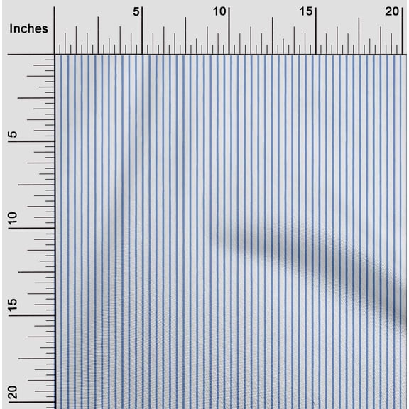 oneOone Cotton Poplin Twill Light Blue Fabric Stripes Diy Clothing Quilting Fabric Print Fabric By Yard 56 Inch Wide