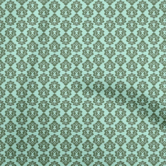 oneOone Cotton Poplin Twill Light Mint Green Fabric Geometric Sewing Craft Projects Fabric Prints By Yard 56 Inch Wide