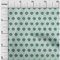 thumbnail image 1 of oneOone Cotton Poplin Twill Light Mint Green Fabric Leaves & Floral Block Dress Material Fabric Print Fabric By The Yard 56 Inch Wide, 1 of 2