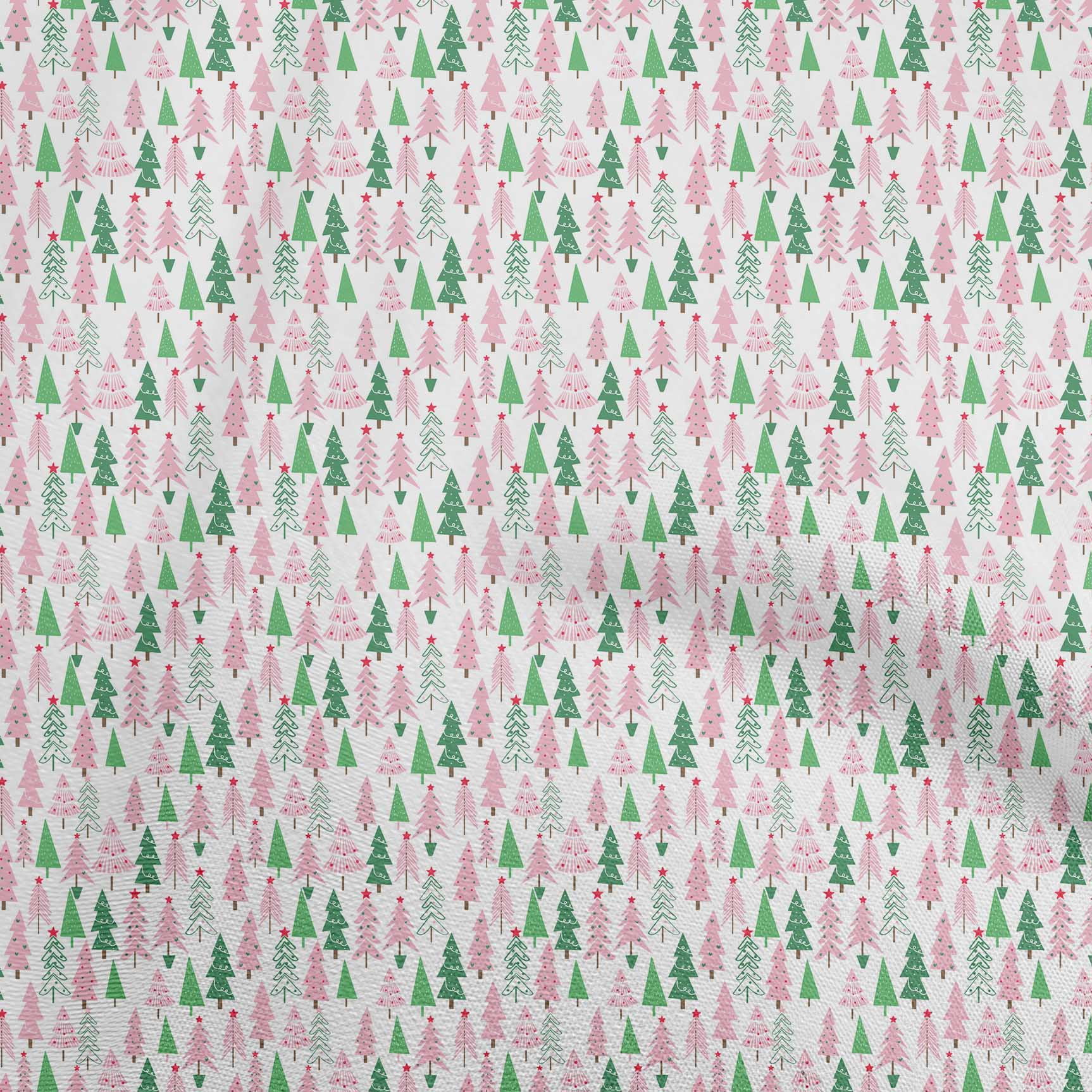 oneOone Cotton Poplin Twill Light Pink Fabric Christmas Sewing Craft Projects Fabric Prints By Yard 56 Inch Wide