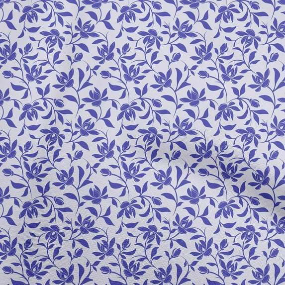 oneOone Cotton Poplin Twill Light Purple Fabric Floral Silhouette Sewing Fabric By The Yard Printed Diy Clothing Sewing Supplies 56 Inch Wide