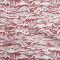 thumbnail image 1 of oneOone Cotton Poplin Twill Maroon Fabric Asian Japanese Wave Sewing Fabric By The Yard Printed Diy Clothing Sewing Supplies 56 Inch Wide, 1 of 4