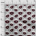 thumbnail image 1 of oneOone Cotton Poplin Twill Maroon Fabric Stripe & Circle Geometric Quilting Supplies Print Sewing Fabric By The Yard 56 Inch Wide, 1 of 4