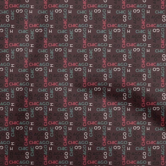 oneOone Cotton Poplin Twill Maroon Fabric Text Quilting Supplies Print Sewing Fabric By The Yard 56 Inch Wide