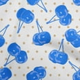 thumbnail image 1 of oneOone Cotton Poplin Twill Medium Blue Fabric Cherry Fabric For Sewing Printed Craft Fabric By The Yard 56 Inch Wide, 1 of 1