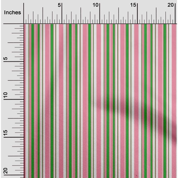 oneOone Cotton Poplin Twill Medium Pink Fabric Stripes Fabric For Sewing Printed Craft Fabric By The Yard 56 Inch Wide