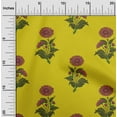thumbnail image 1 of oneOone Cotton Poplin Twill Medium Yellow Fabric Floral Block Sewing Craft Projects Fabric Prints By Yard 56 Inch Wide, 1 of 4