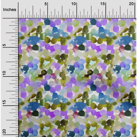oneOone Cotton Poplin Twill Olive Green Fabric Polka Dot Watercolor Craft Projects Decor Fabric Printed By The Yard 56 Inch Wide