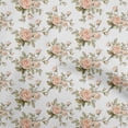 thumbnail image 1 of oneOone Cotton Poplin Twill Peach Fabric Floral Sewing Material Print Fabric By The Yard 56 Inch Wide, 1 of 1