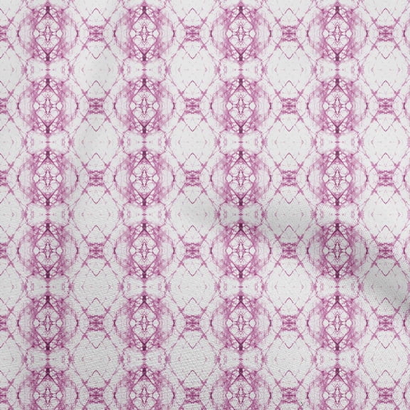 oneOone Cotton Poplin Twill Pink Fabric Asian Batik Floral Sewing Fabric By The Yard Printed Diy Clothing Sewing Supplies 56 Inch Wide