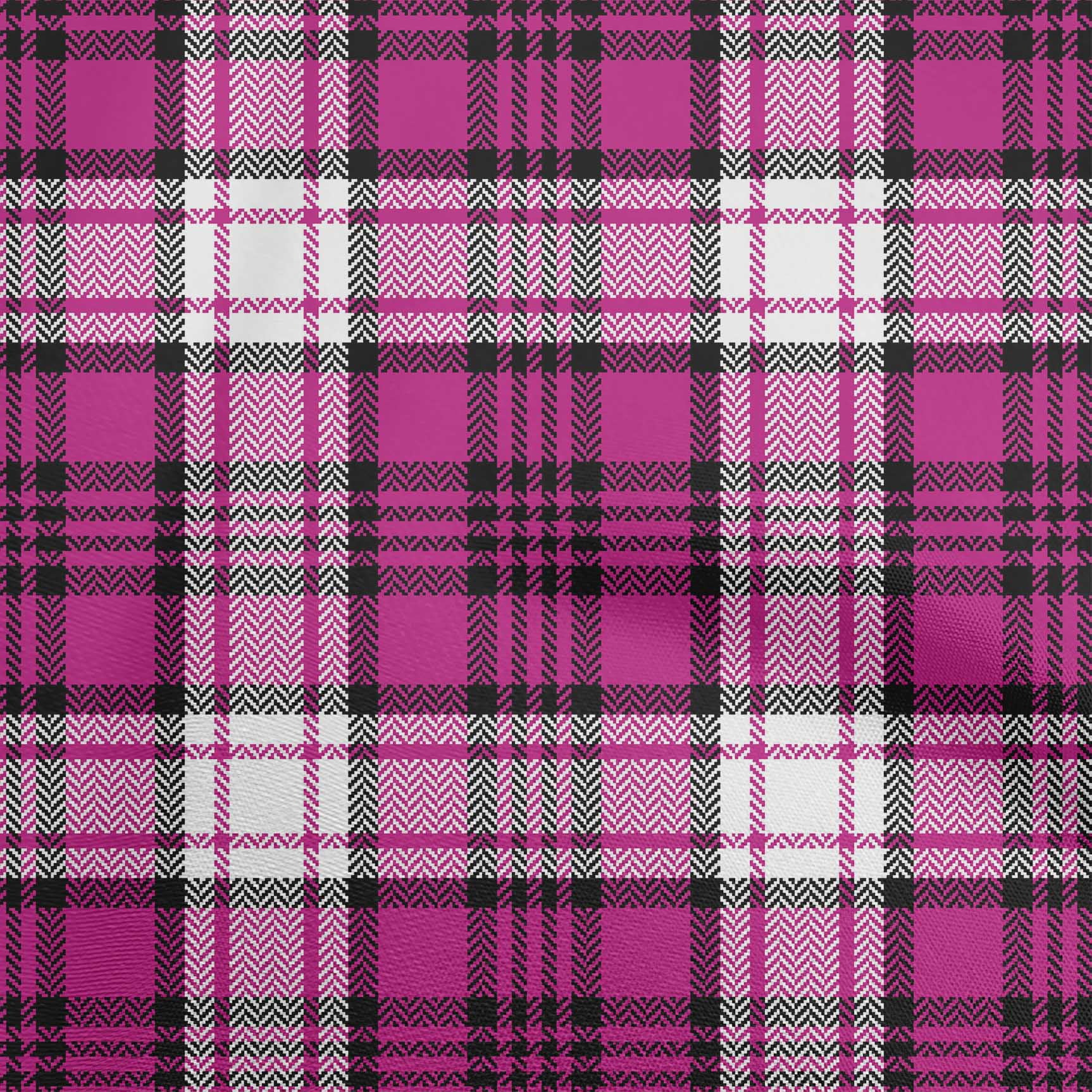 oneOone Cotton Poplin Twill Pink Fabric Tartan Sewing Fabric By The Yard Printed Diy Clothing Sewing Supplies 56 Inch Wide
